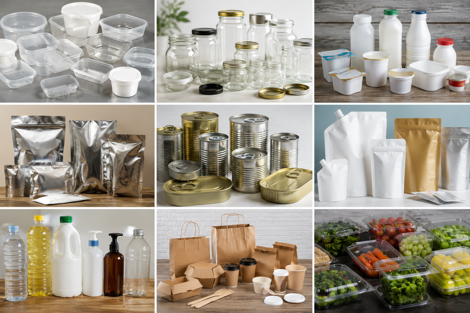 Different professional food packaging formats