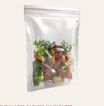 Transparent food zip pouch